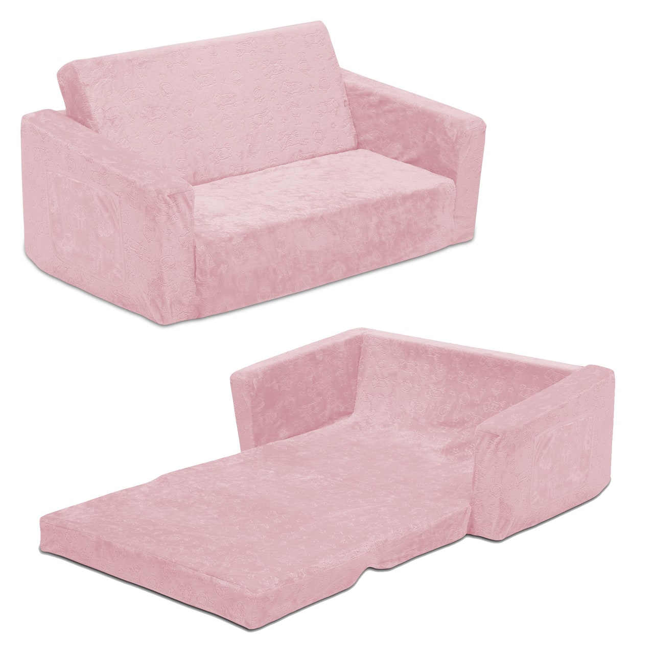 Serta Perfect Sleeper Extra Wide Convertible Sofa To Lounger